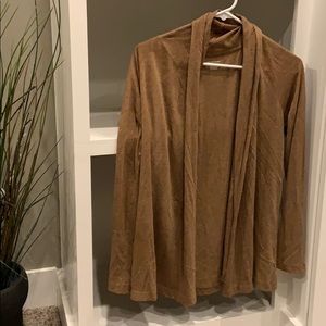 LAND’S END open drape cardigan, camel colored